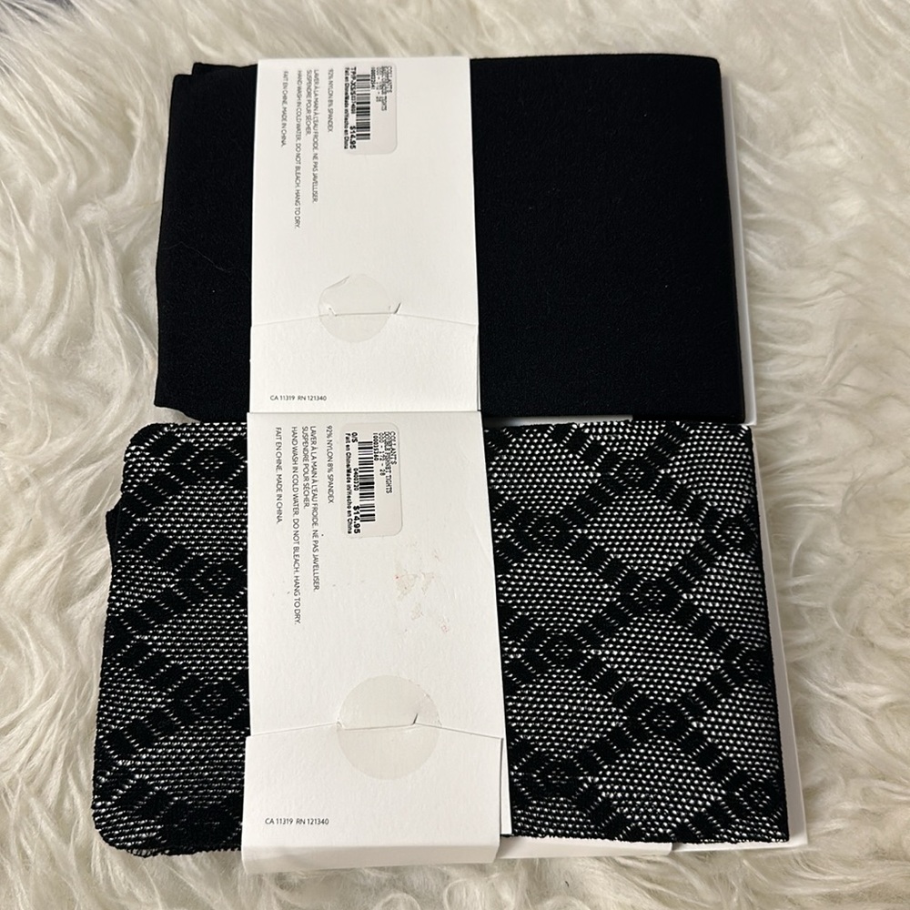 NWT Dynamite Basic Opaque & Double Fishnet Tights XS/S